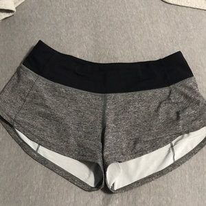 gray lululemon athletic shorts